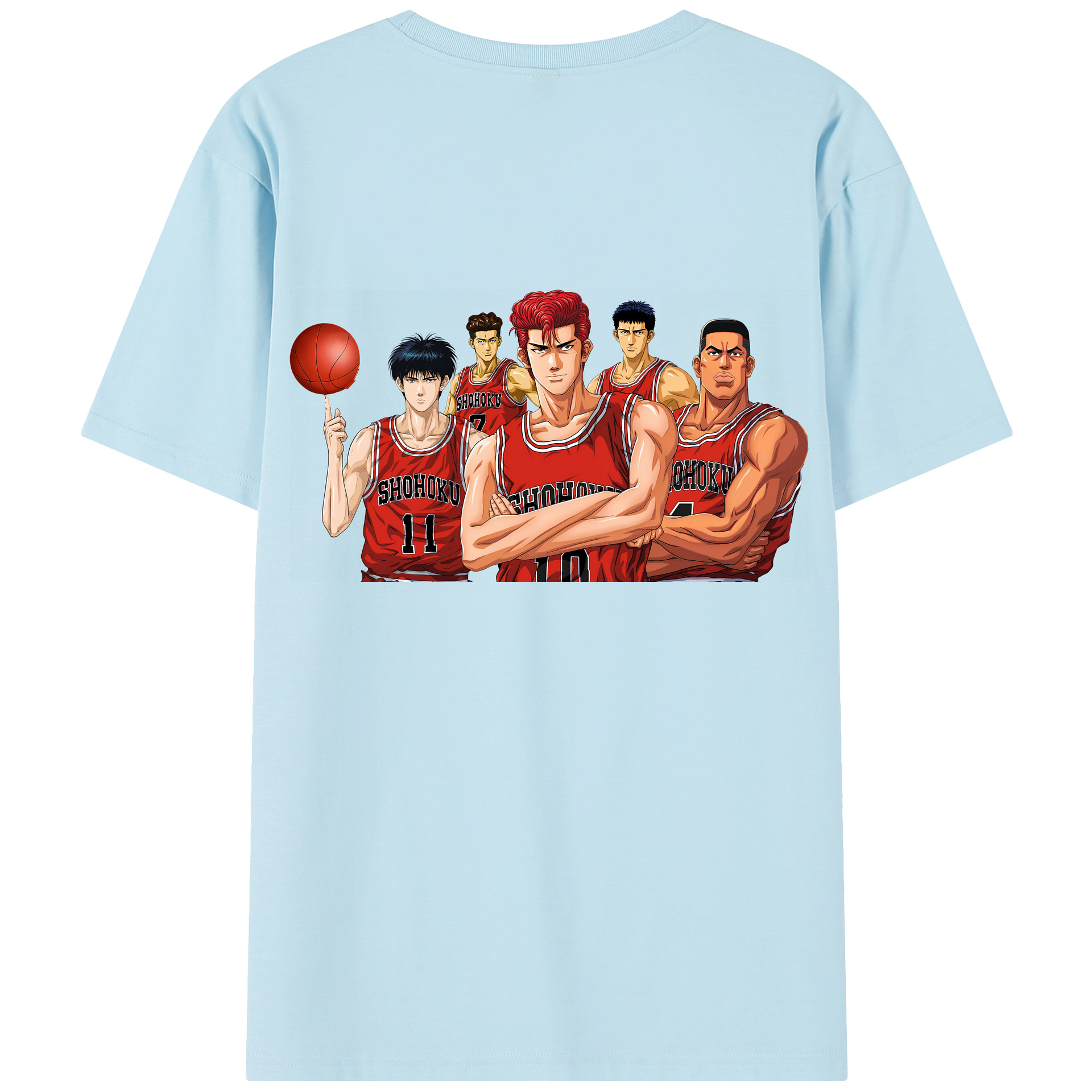 SLAM DUNK／スラムダンク 綿100％半袖Tシャツ（背面プリント）